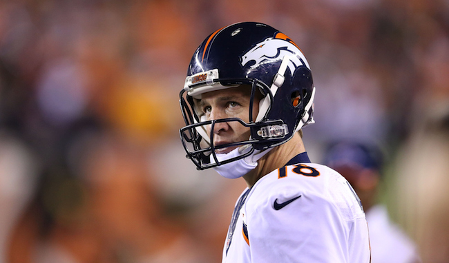 Peyton Manning Threw A Horrific Pick Six Against Kansas City Peyton Manning Threw A Horrific Pick Six Against Kansas City