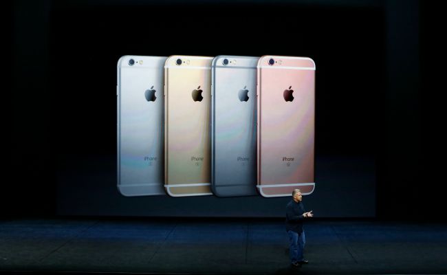 SAN FRANCISCO, CA - SEPTEMBER 9: Apple Senior Vice President of Worldwide Marketing Phil Schiller speaks on the new iPhone 6s and 6s Plus during a Special Event at Bill Graham Civic Auditorium September 9, 2015 in San Francisco, California. Apple Inc. is expected to unveil latest iterations of its smart phone, forecasted to be the 6S and 6S Plus. The tech giant is also rumored to be planning to announce an update to its Apple TV set-top box. (Photo by Stephen Lam/ Getty Images)