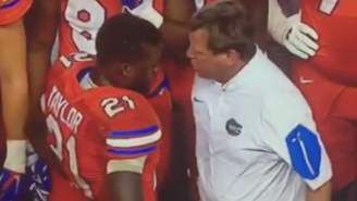 Florida Head Coach Jim McElwain Went Ballistic At One Of His Players Over A Taunting Penalty