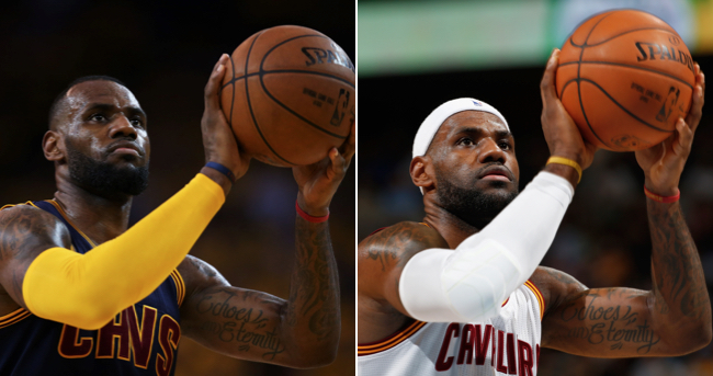 Lebron James Graphic Headband And Arm Sleeve Shooting Stats