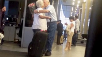 This Video Of An Old Man Waiting For His Wife At The Airport Will Melt Your Heart