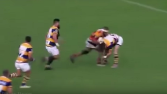 Watch This Rugby Player Attempt A Tackle And Instead Get Trucked Mercilessly