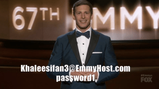 Andy Samberg Gave Away His HBO Now Log-In At The Emmys