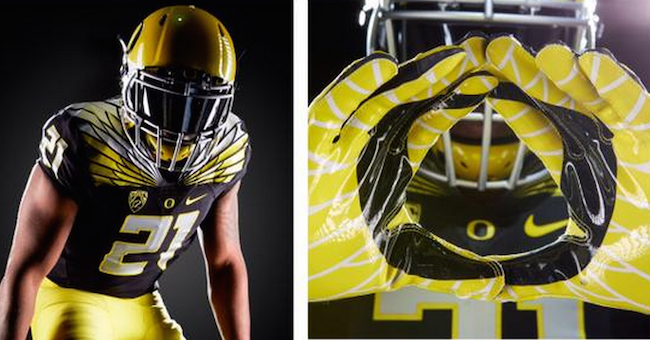 Oregon's Yellow & Black Uniforms For Their Season Opener Are Badass