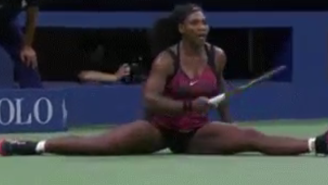 Watch Serena Do The Splits And Hit A Game Winner At The U.S. Open