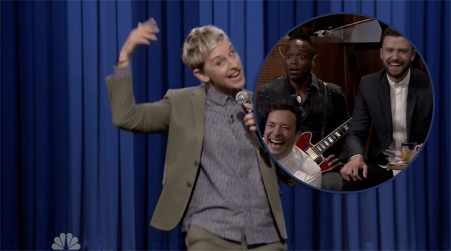 [WATCH] Ellen DeGeneres Beat Up On Jimmy Fallon In A Lip Sync Battle