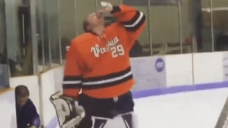 This Legendary College Hockey Bro Chugged A Beer During A Game And Was Ejected For It