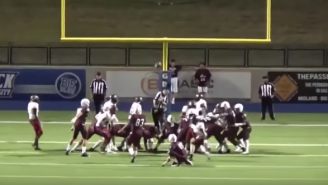 Watch This Official Get Rocked In the Face By A Football On An Extra Point