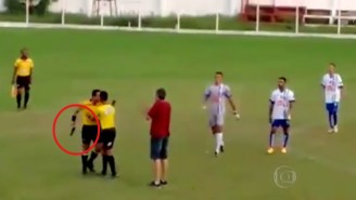 This Referee Pulled A Gun On The Field During During A Soccer Match Argument