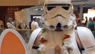 Regulation Star Wars Stormtrooper gear includes swim shoes and surfboards at DragonCon