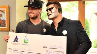 Stephen Amell And Stardust Delivered A Huge Check For Charity