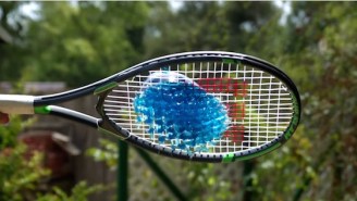 Watching Jello Get Whacked By A Tennis Racket In Slow Motion Is A Beautiful Disaster