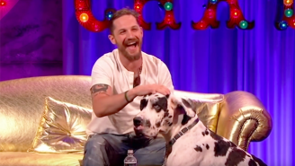 Tom Hardy And His Adorable Dog Got To Hang Out With Other Dogs On This Talk Show