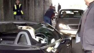 A Woman In A Convertible Caused A 40-Minute Traffic Stand-Off At A Single Lane Tunnel