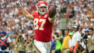 Check Out The Similarities Between Travis Kelce’s Touchdown Celebration And ‘Donkey Kong’