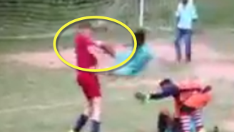 You’re Not Allowed To Drop Kick Your Opponent In The Face, But This Guy Did Anyway