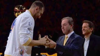 Andrew Bogut Put His Championship Ring On His Middle Finger And Sent A Message To The Clippers