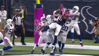 The Texans Connected On A Huge Hail Mary To Close Out The First Half Against The Colts