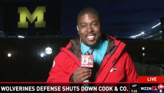 Watch What Happens When A Local Reporter Mistakenly Tells Viewers That Michigan Beat MSU