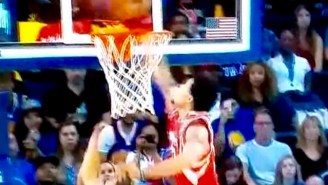 K.J. McDaniels Shows No Mercy With This Chase-Down Block On Klay Thompson