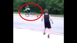 World’s Meanest Kid Knocks A Girl Off Her Bike With A Basketball