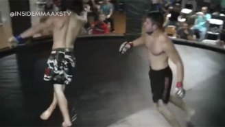 Watch A Fighter Get Kneed So Hard He Does A 360-Degree Spinning Face Plant
