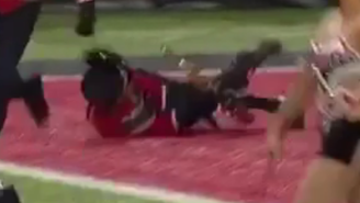 A Cincinnati Band Member Fell Hard While Running Out Onto The Field