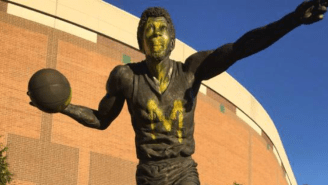 Someone Vandalized Michigan State’s Magic Johnson Statue