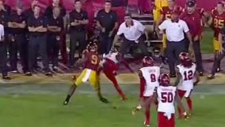 This Nasty Stiff Arm Was Possibly The Best Part Of USC’s Upset Victory Over Utah