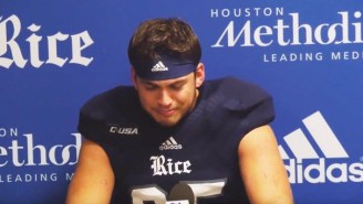 This Rice Player Was Moved To Tears In His Final Press Conference As A Player