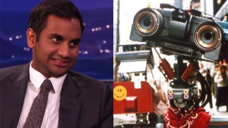 Aziz Ansari Finally Buries The Hatchet With Johnny Five From ‘Short Circuit’