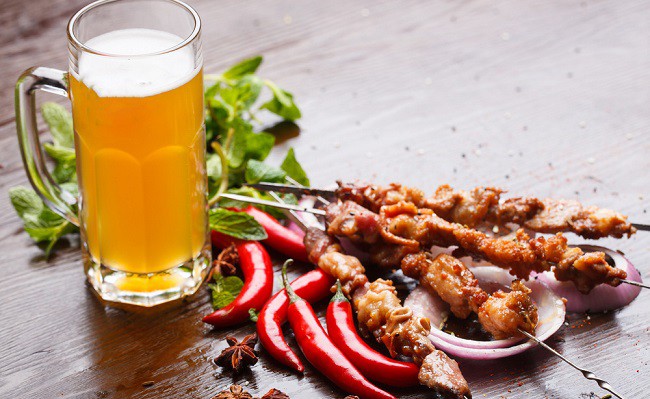 beer-spicy-food