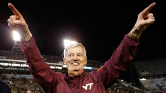 Watch 69-Year-Old Frank Beamer Dab Himself Off Into The Sunset After Beating Virginia