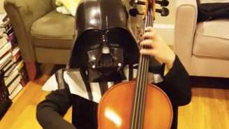 This 7-Year-Old Dressed As Darth Vader Playing ‘The Imperial March’ On Cello Is Too Adorable To Be Scary