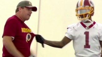 Here’s The Redskins’ DeSean Jackson Giving Head Coach Jay Gruden A Titty Twister