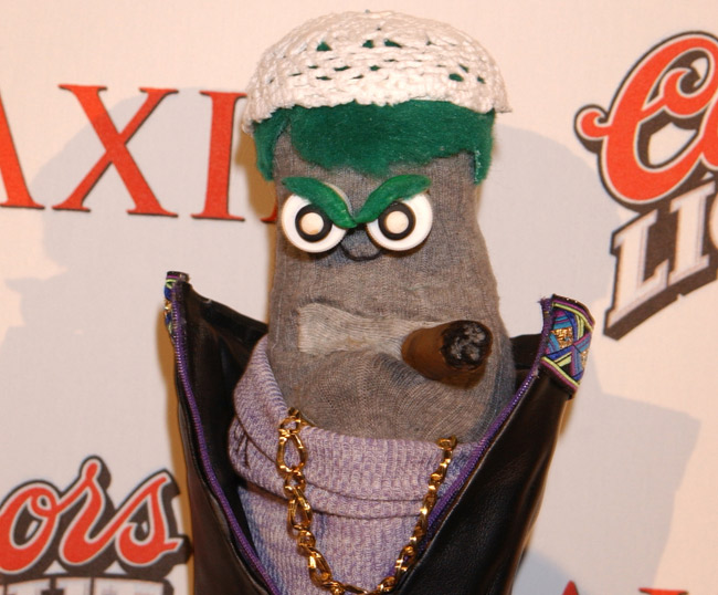 "Ed The Sock" in 2003.