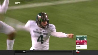 Michigan State’s Kicker Busted Out An All-Time Great Celebration After Knocking Off Ohio State