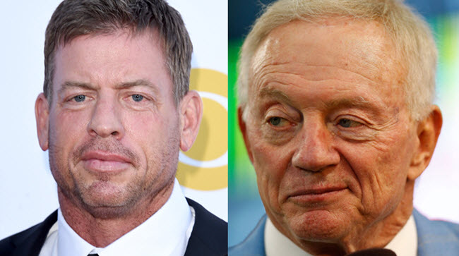 Jerry Jones and Troy Aikman