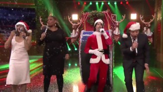 Watch Jimmy Fallon And Rashida Jones Sing Holiday Versions Of 2015’s Biggest Hits