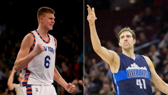 kristaps porzingis, dirk nowitzki