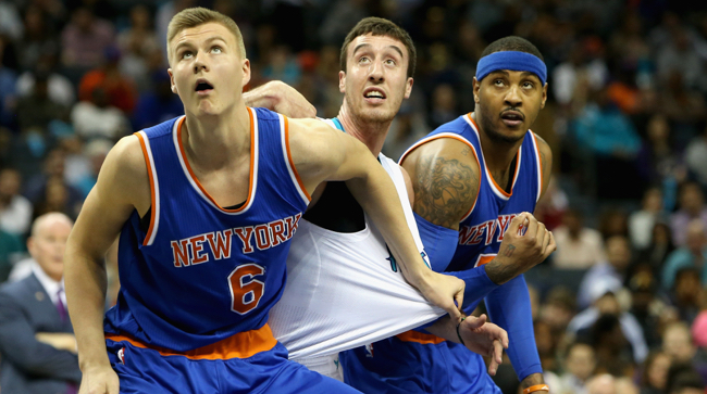 kristaps porzingis, frank kaminsky, carmelo anthony