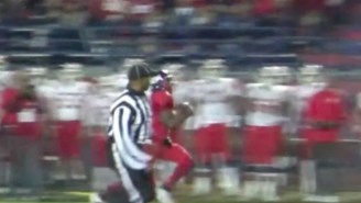 Watch This Referee Somehow Outrun A Player Going In For A Touchdown