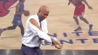 Here’s Kenny Smith’s Disastrous Attempt To Rip His Sleeves Like LeBron James