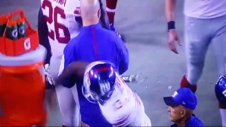 Watch Odell Beckham Jr. Lose His Mind And Attack A Gatorade Cooler On The Giants Sideline
