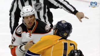 Watch A Tooth Go Flying After An Anaheim Ducks Player Took A Brutal Punch To The Face