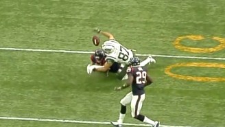 Eric Decker Somehow Made This Absurd Catch Around A Defender While Falling Down