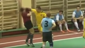 This Poor Referee Got Punched In The Face Just For Doing His Job