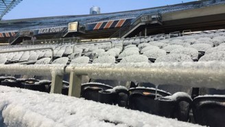 Check Out These Photos From A Very Cold And Icy Soldier Field