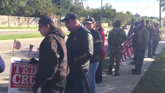 Armed Protesters Gathered Outside A Mosque In Irving, Texas