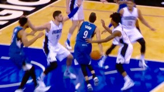 Ricky Rubio Finds Karl-Anthony Towns For The Dunk With A No-Look, Behind-The-Back Dime